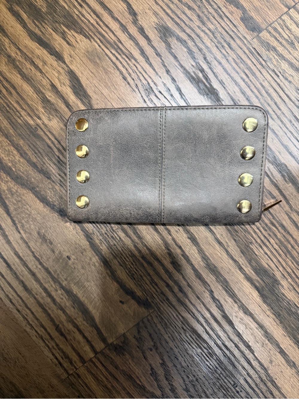 Hammitt Studded Zip Wallet in Metallic Taupe